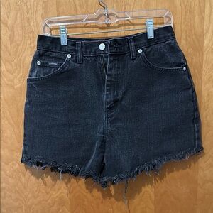 Vintage Black Denim Shorts - Riders